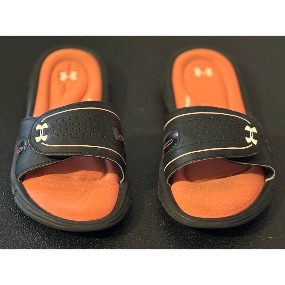 Under Armour Brand, Pink & Black Sandals, Girl’s/Kids (Sz 1Y) Shoes/Accessories